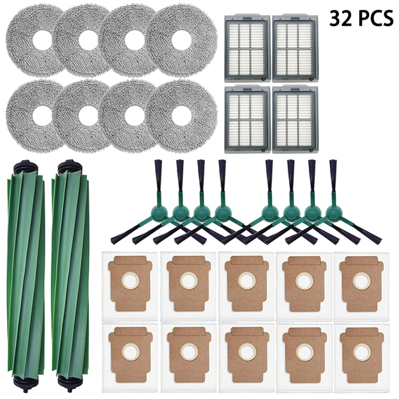 For iRobot Roomba Plus 405 Combo / 505 Combo Robot Vacuum Spare Parts Main Side Brushes Mop Cloths Filters Dust Bags Accessorie