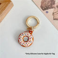 Silicone Case for Apple Air Tag Tracker Case Cartoon Donut Silicone Case for Apple Airtag Case Dog Collar GPS Finder Protective