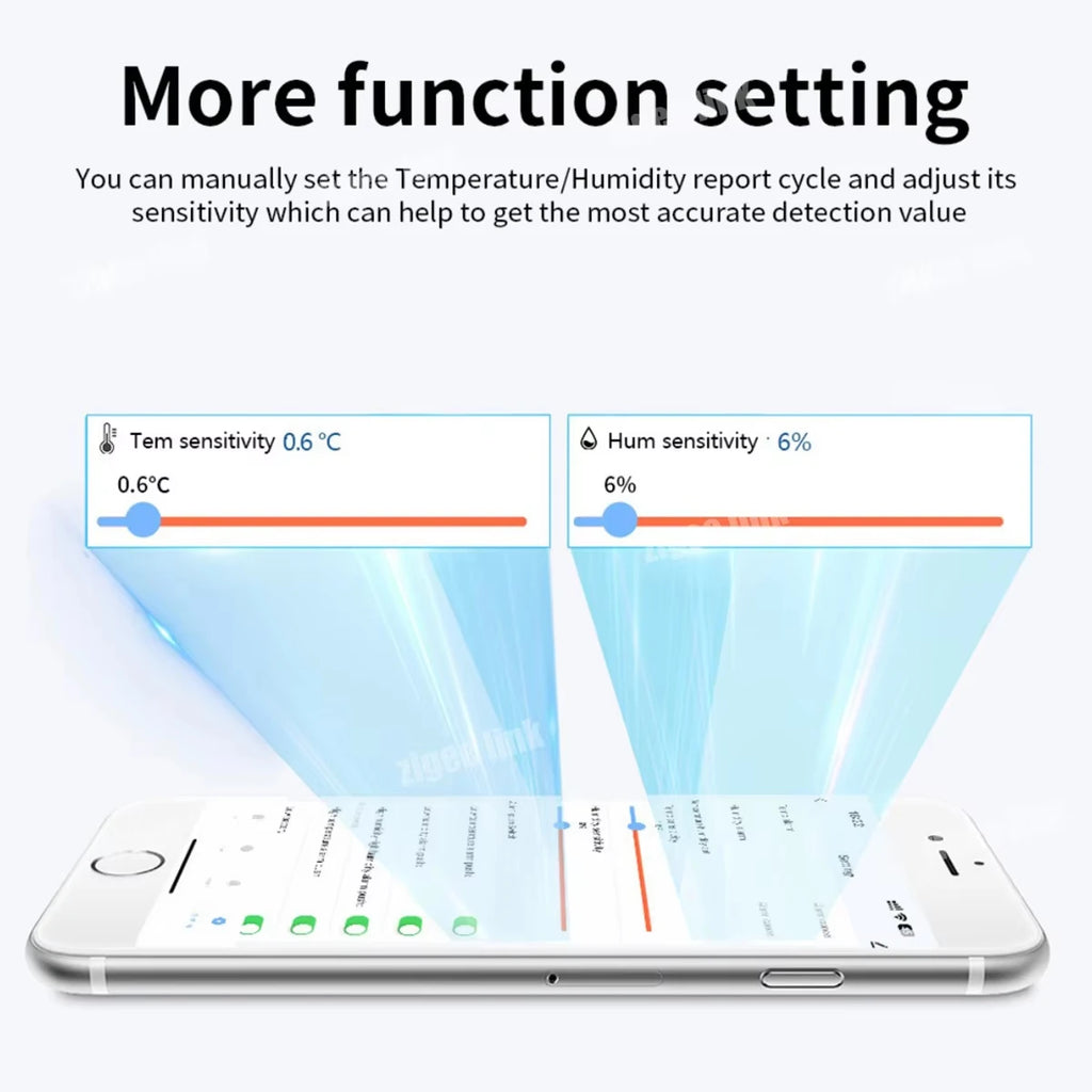 Smart ZigBee Temperature And Humidity Sensor Indoor Smart Home Thermometer Hygrometer App Remote Monitor Required Zigbee Gateway
