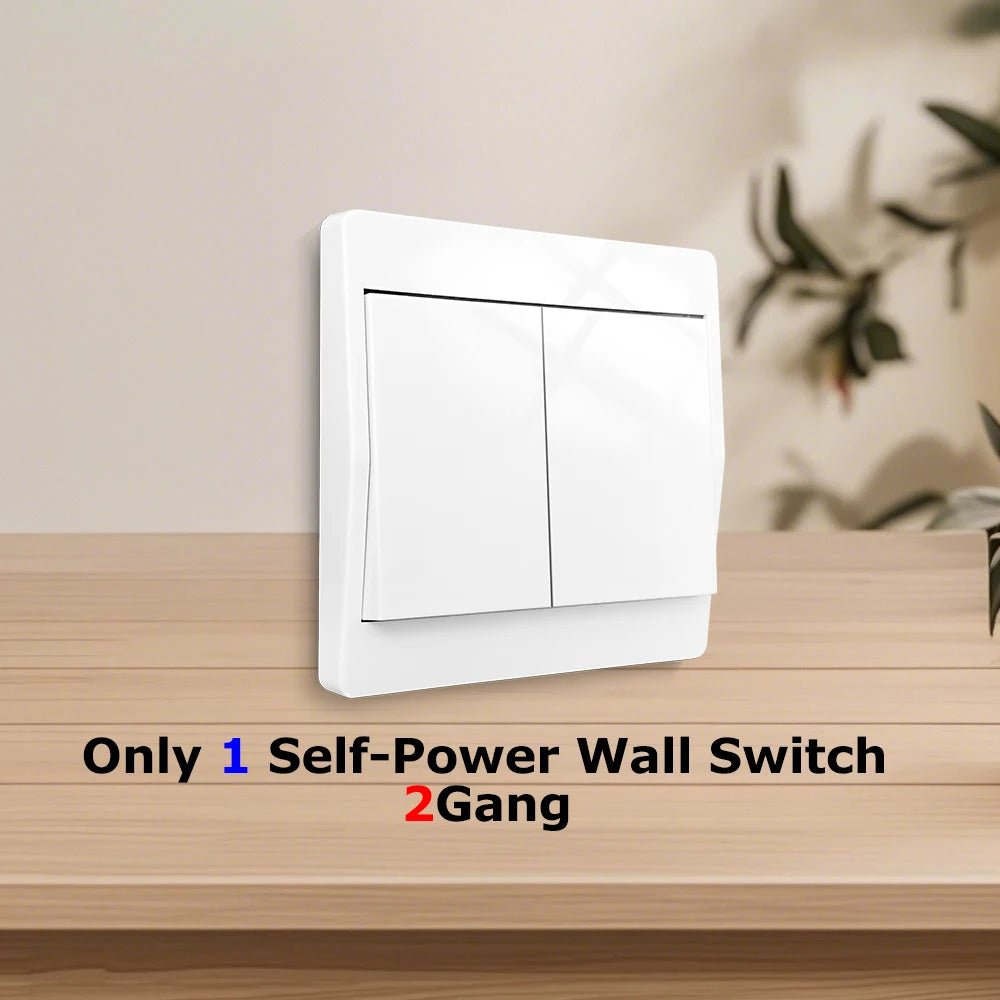433MHz Wireless Self-Powered Light Switch AC 110V 220V Receiver RF 86 Wall Switch No need Battery for Home Appliance LED Lamp