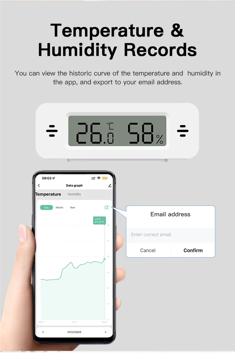 Tuya Zigbee WiFi Mini Temp & Humi Sensor Smart Home Thermometer Hygrometer APP Remote Works with Google Home Alexa Yandex