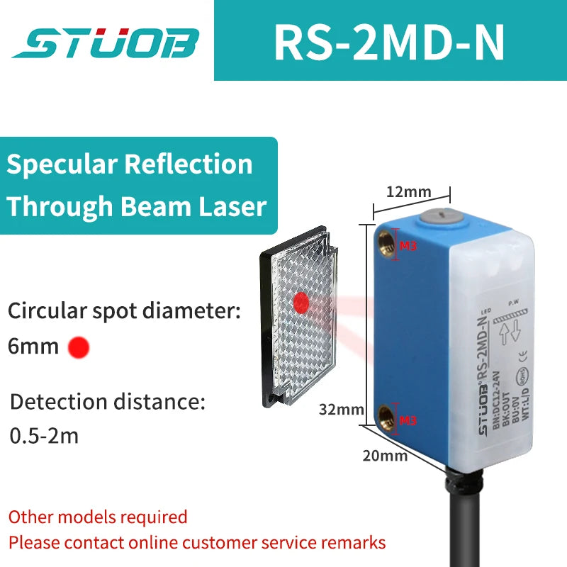 Background Suppression Infrared Photoelectric Sensor，Diffuse reflection, reflected light, lens reflection，30cm-2M，NO and NC，NPN