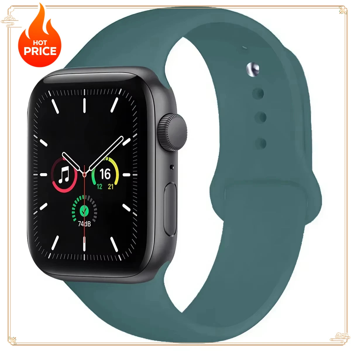 Original Silicone Strap for Apple Watch Band 38/40/41/42/44/45/46MM 49mm Bracelet for Iwatch Serie 10 9 7 4 5 6 8 SE Ultra 2 3