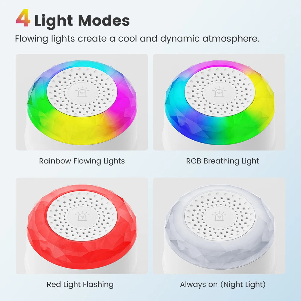 Home Security Smart Siren WiFi Sound Light Alarm Tuya Smart Life APP Support Vibration CO VOC PIR Human Motion Detection Sensor