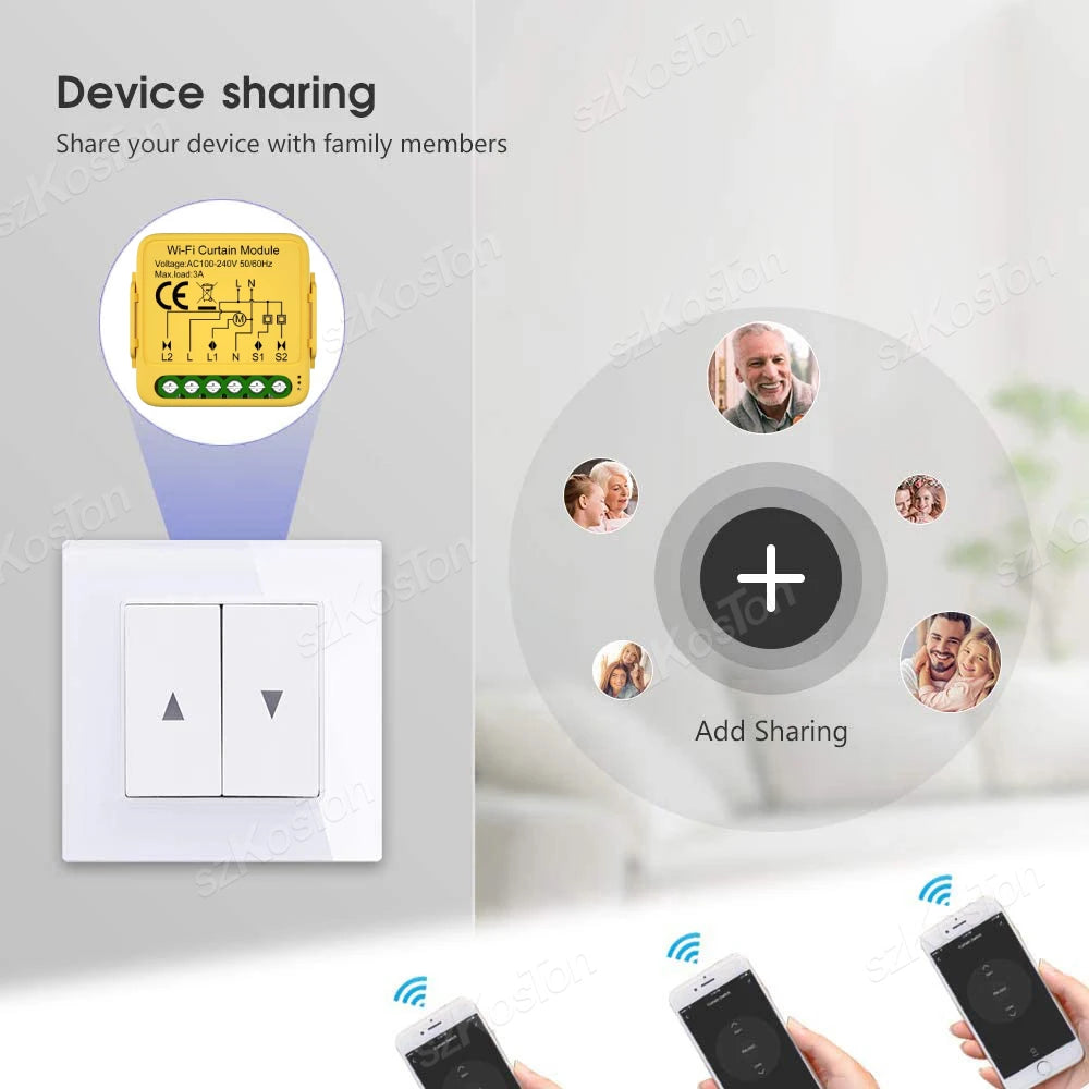 Tuya Smart WiFi/ZigBee Curtain Switch Module Smart Life APP Connect Roller Shutters Blinds Motor Switch For Alexa Google Home