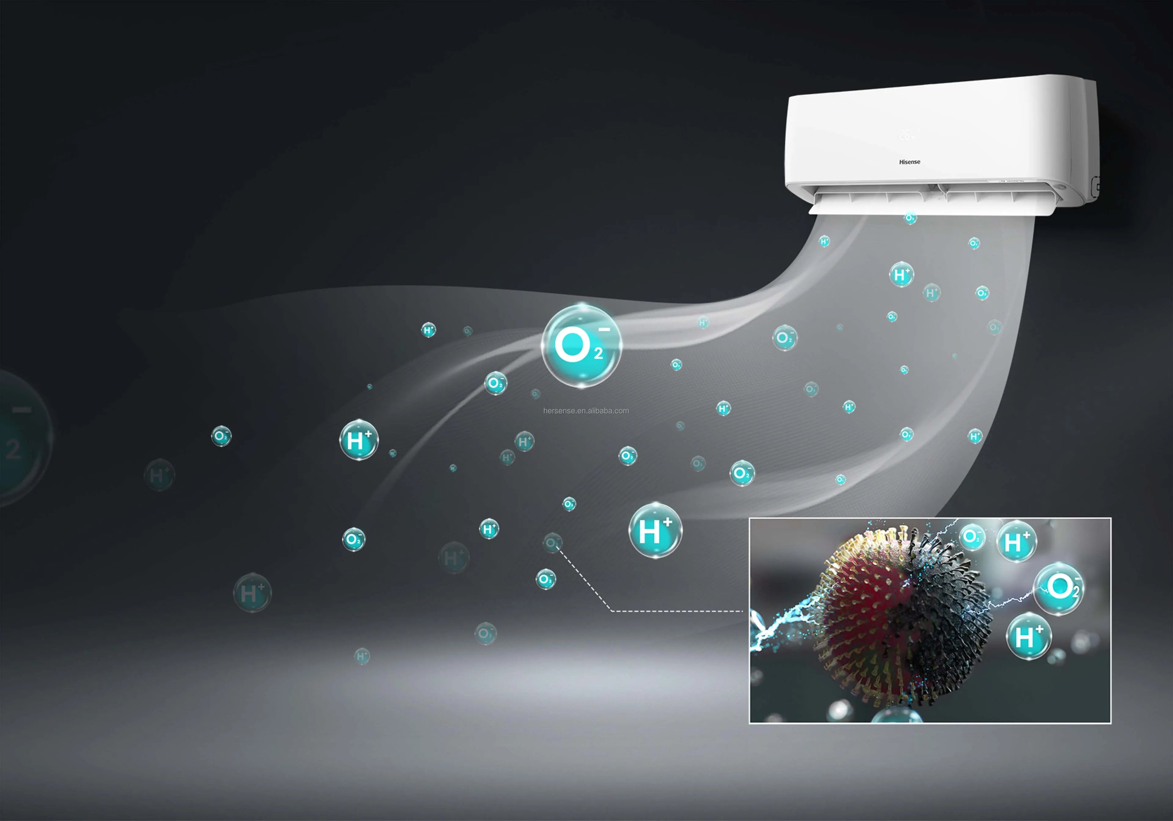 Smart Home AC 9000BTU 12000BTU, High Efficiency Cooling, R32 Gas, Black, CE Certified, Energy Efficient Air Conditioner