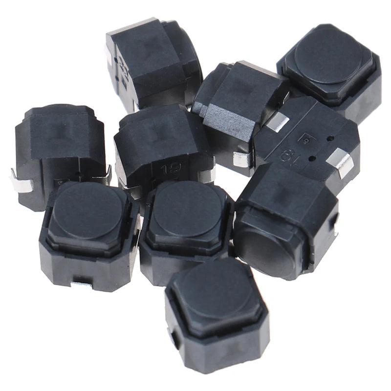 [New] 10Pcs Silent Tact Switch 6*6*5mm Silicone Button Switch Touch Switch