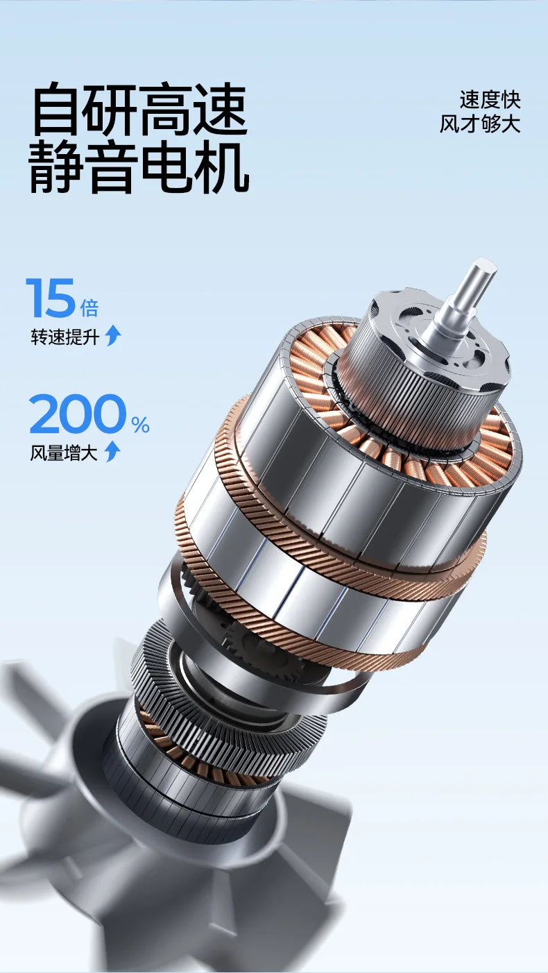 2026 New Clip Universal Ice Fan Usb High-speed Umbrella Hanging Waist Hanging Neck Cooling Fan