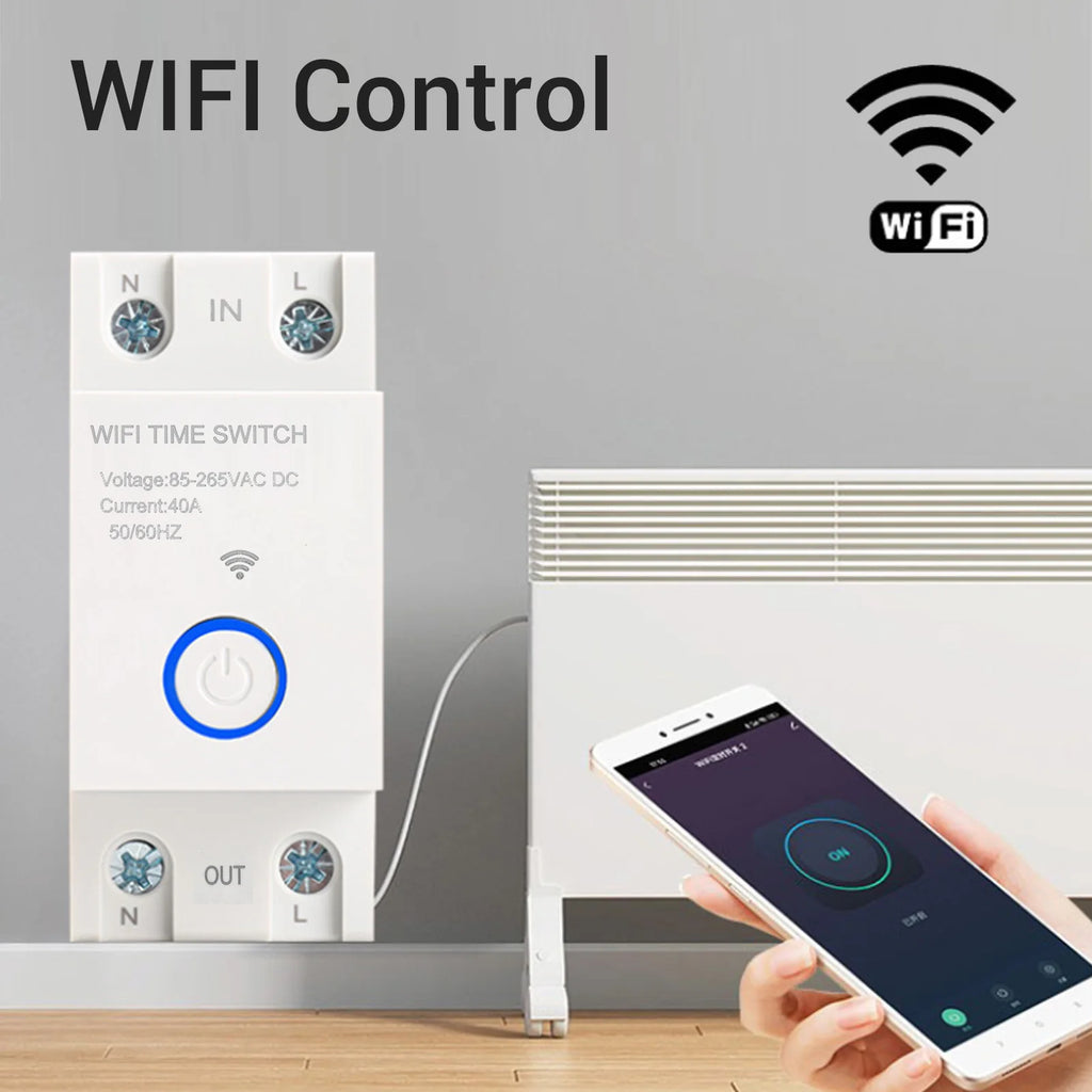 Smart Timer  WiFi Timer  2P 40A Programmable APP Control Voice Control Smart Time  for Home