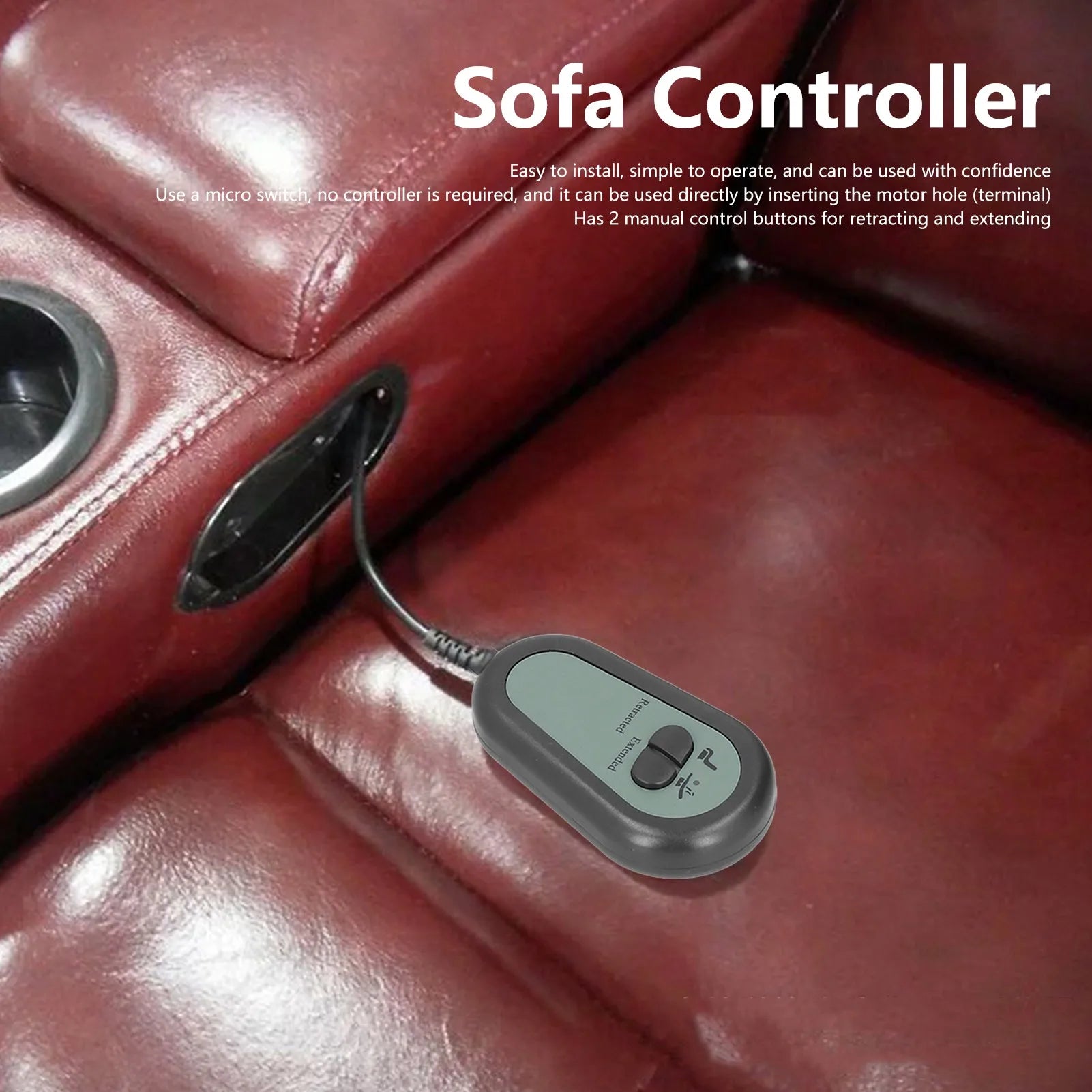 Electric Sofa Controller Gourd Shaped Chair Control Switch Double Button 5 Pin Recliner Switch Recliner Controller for Bedroom