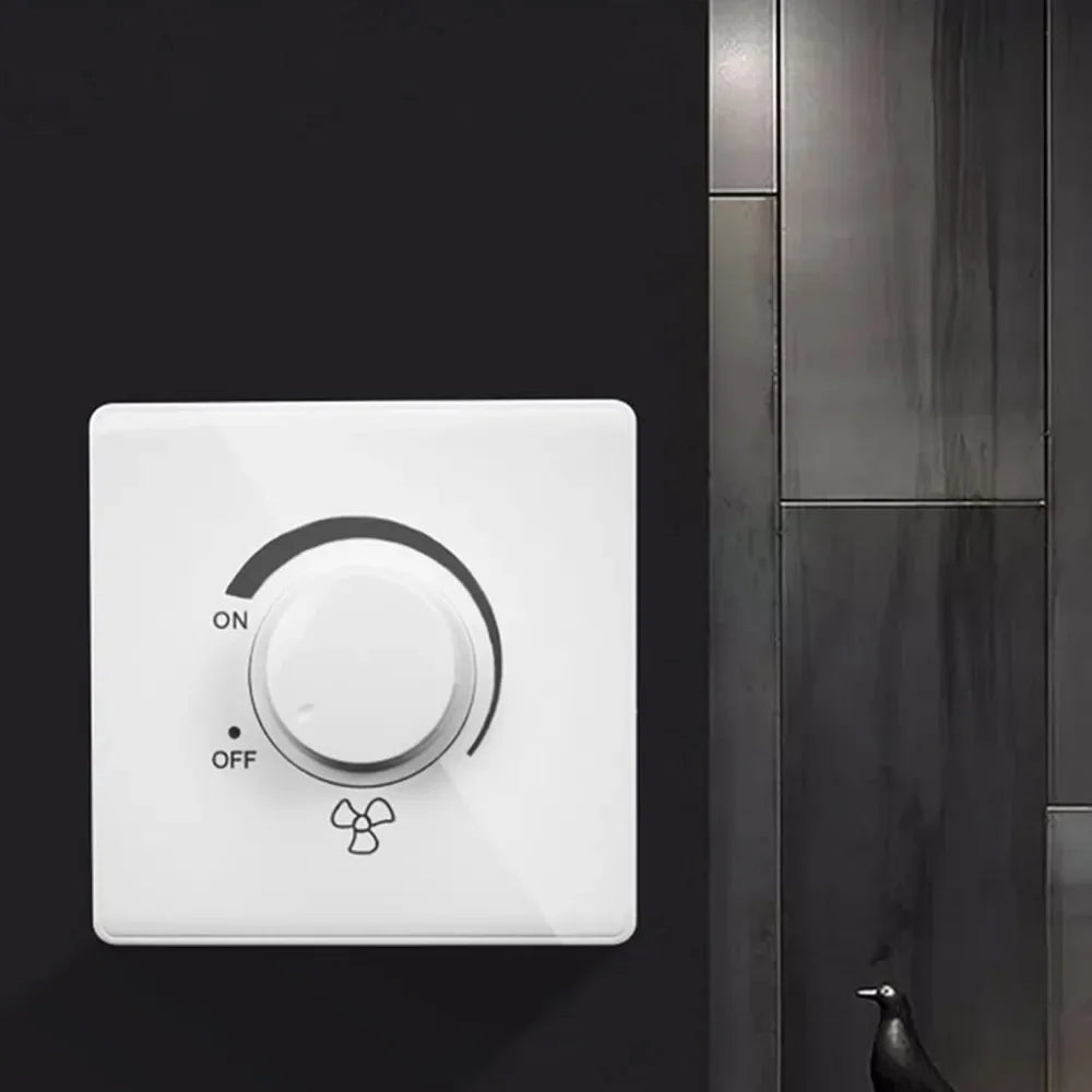 86 Type Adjustment Ceiling Fan Speed Regulator Continuous Wall Switch 220V 10A Speed Control Switch Ceiling Fan White