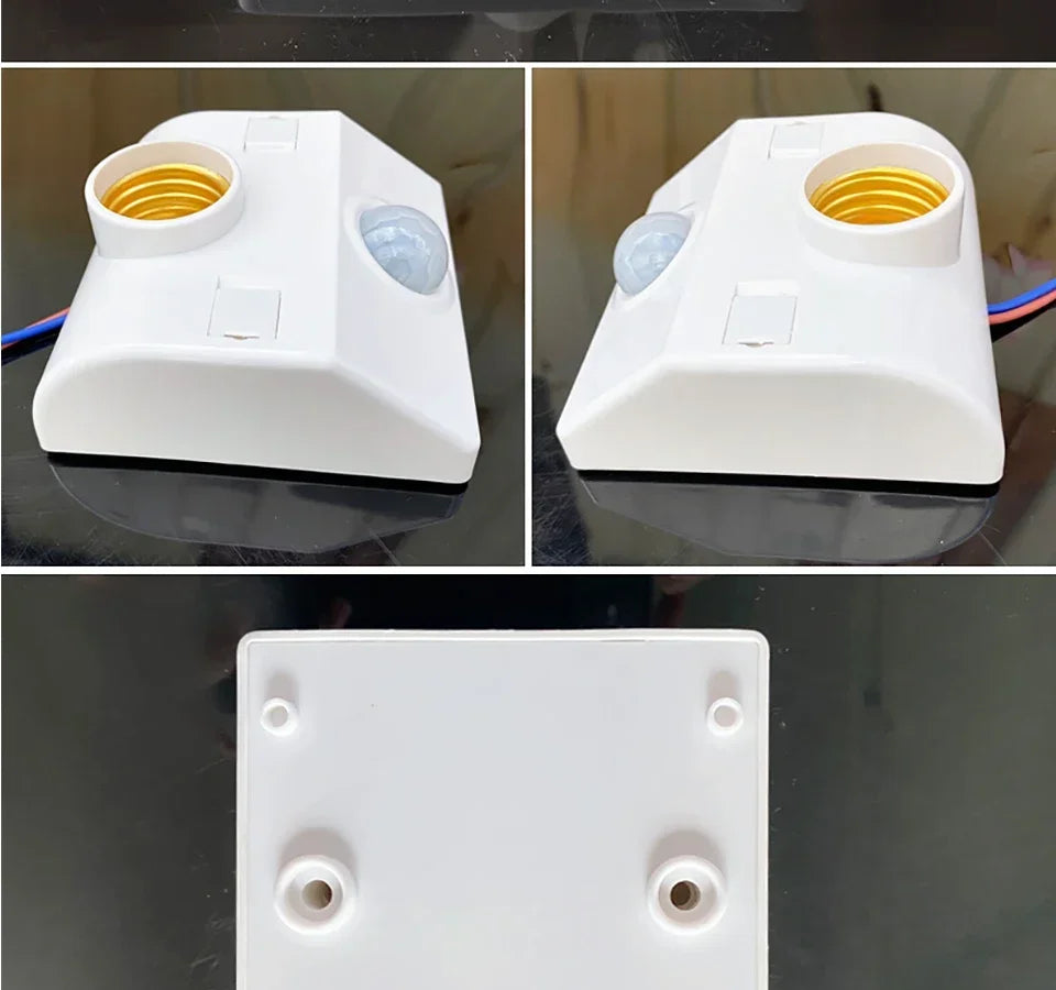 E27 LED 220V 110V PIR Motion Sensor White Switch 120° 2-6m Human Body Sensor Lamp Holder for Home Lighting Corridor Stairs Room