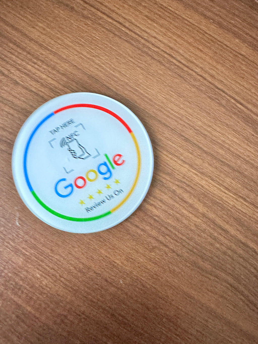 NFC 215 Programmable Google Review Acrylic Stickers Card NFC Station Table 13.56Mhz Waterproof NFC Stand Google Review Card