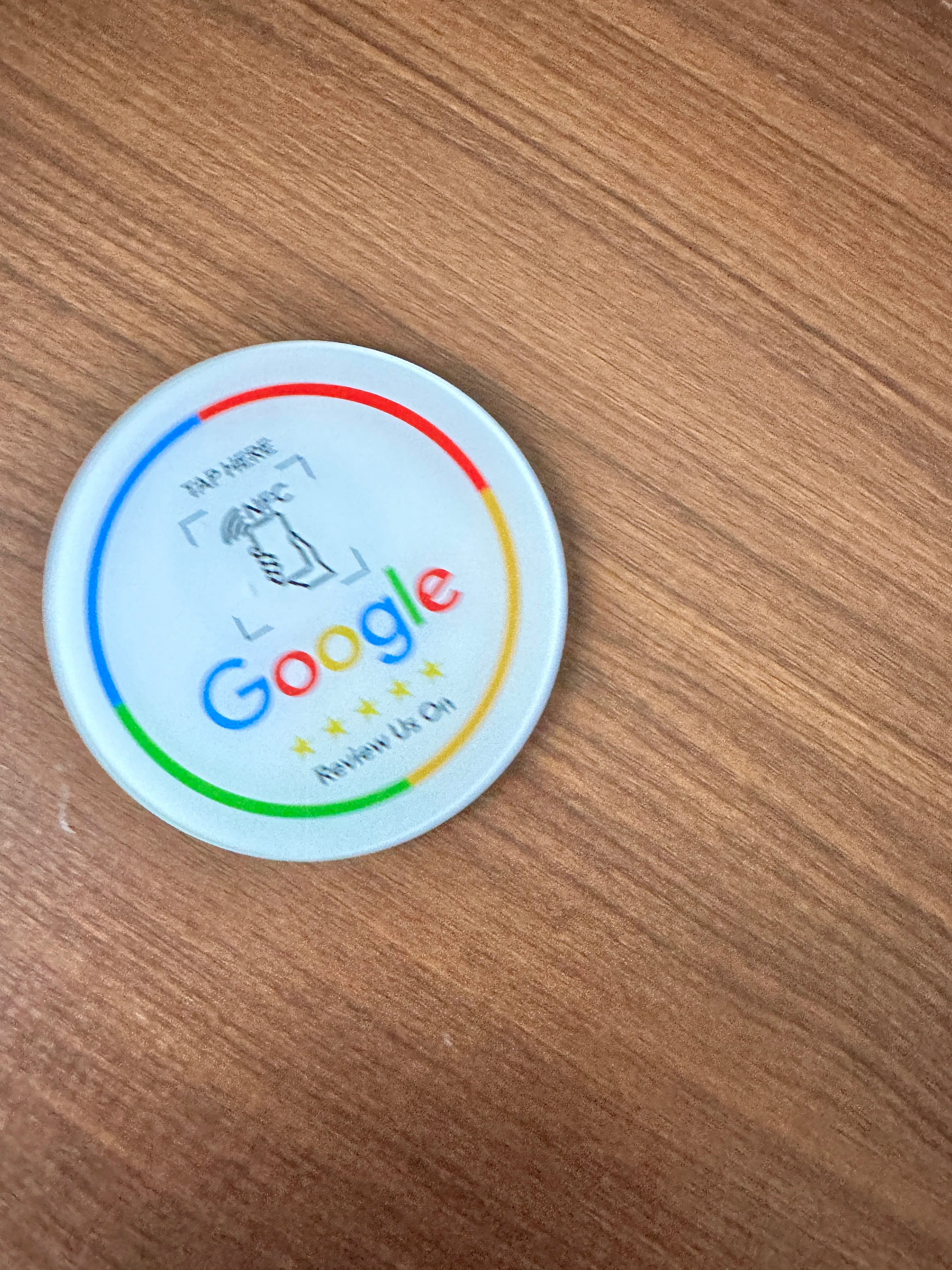 NFC 215 Programmable Google Review Acrylic Stickers Card NFC Station Table 13.56Mhz Waterproof NFC Stand Google Review Card