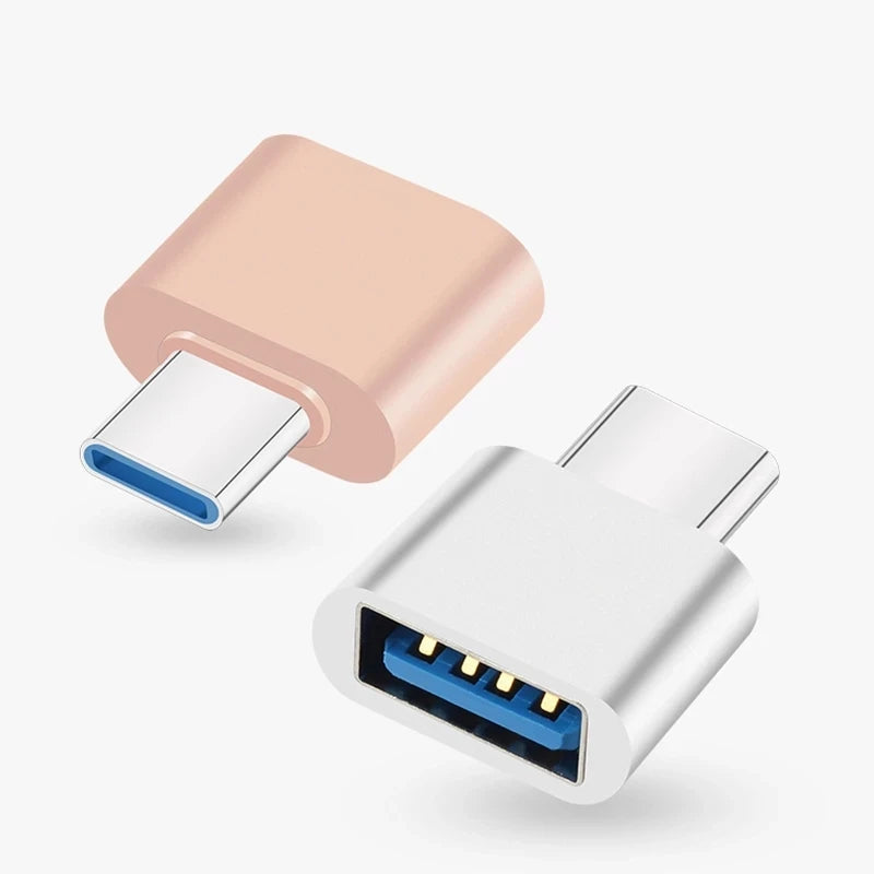 1-5pcs USB A Female to Type C Male Data Connector Mini Type C to USB Adapter For Xiaomi Huawei Android Mobile Phone MacBook iPad