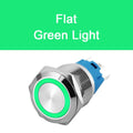 12mm 16mm 19mm 22mm metal push button on off switch power LED light Waterproof Flat circular button 3v 6v 12v 24v 110v 220v ip65