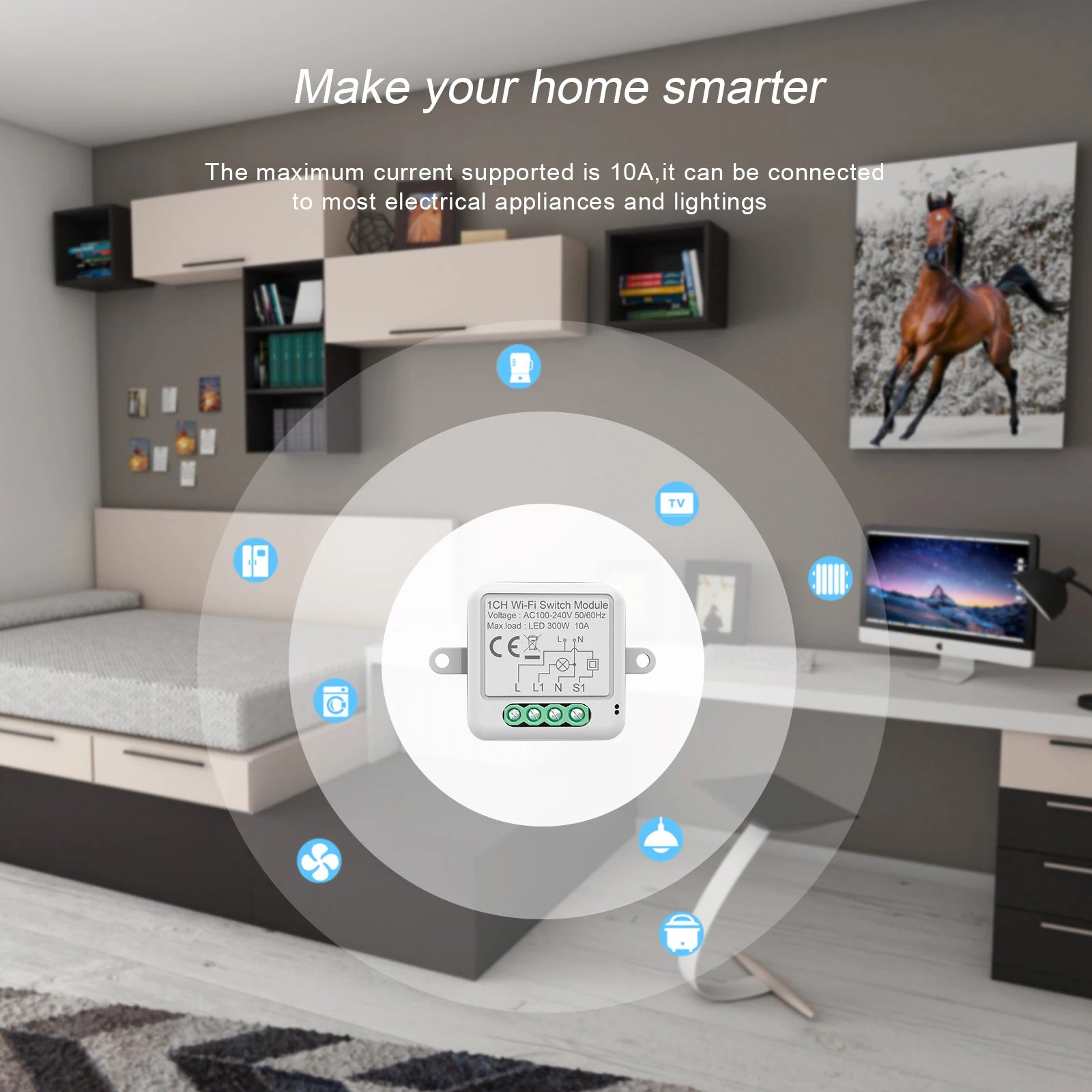 Matter Tuya WiFi Zigbee Mini Curtain Switch Interrupter Roller Shutters Smart Blind Breaker Module Work with  Alexa Google Home