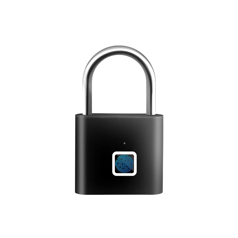 Smart Fingerprint Padlock Keyless Waterproof Zinc Alloy Biometric Padlocks USB Charging Fingerprint Lock Anti-theft Door Lock