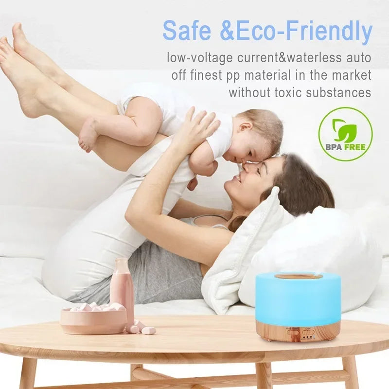 WiFi Smart 550ML Electric Aroma Diffuser Essential Oil Diffuser Air Humidifier Ultrasonic Remote Control Mist Maker Home