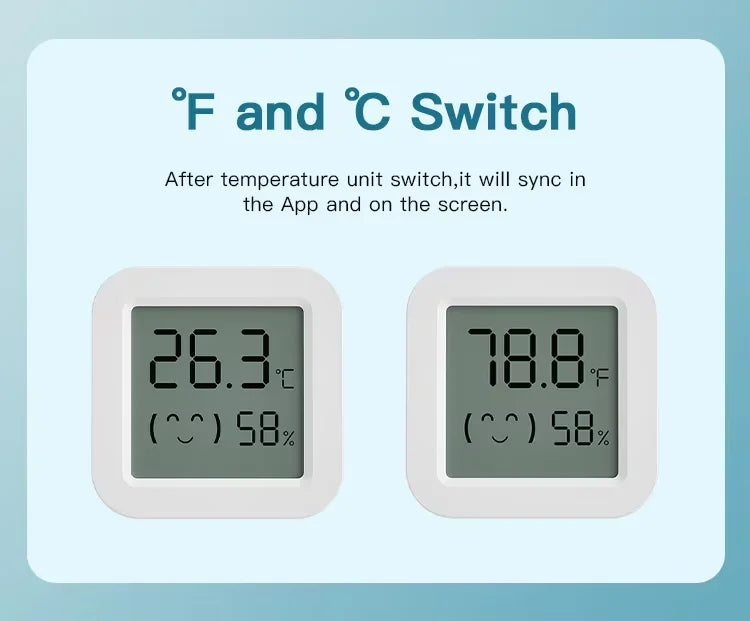 Zigbee Temperature Humidity Sensor For Smart Home LCD Screen Works With Tuya Alexa Google Home APP Smart Life Tuya Smart Yandex
