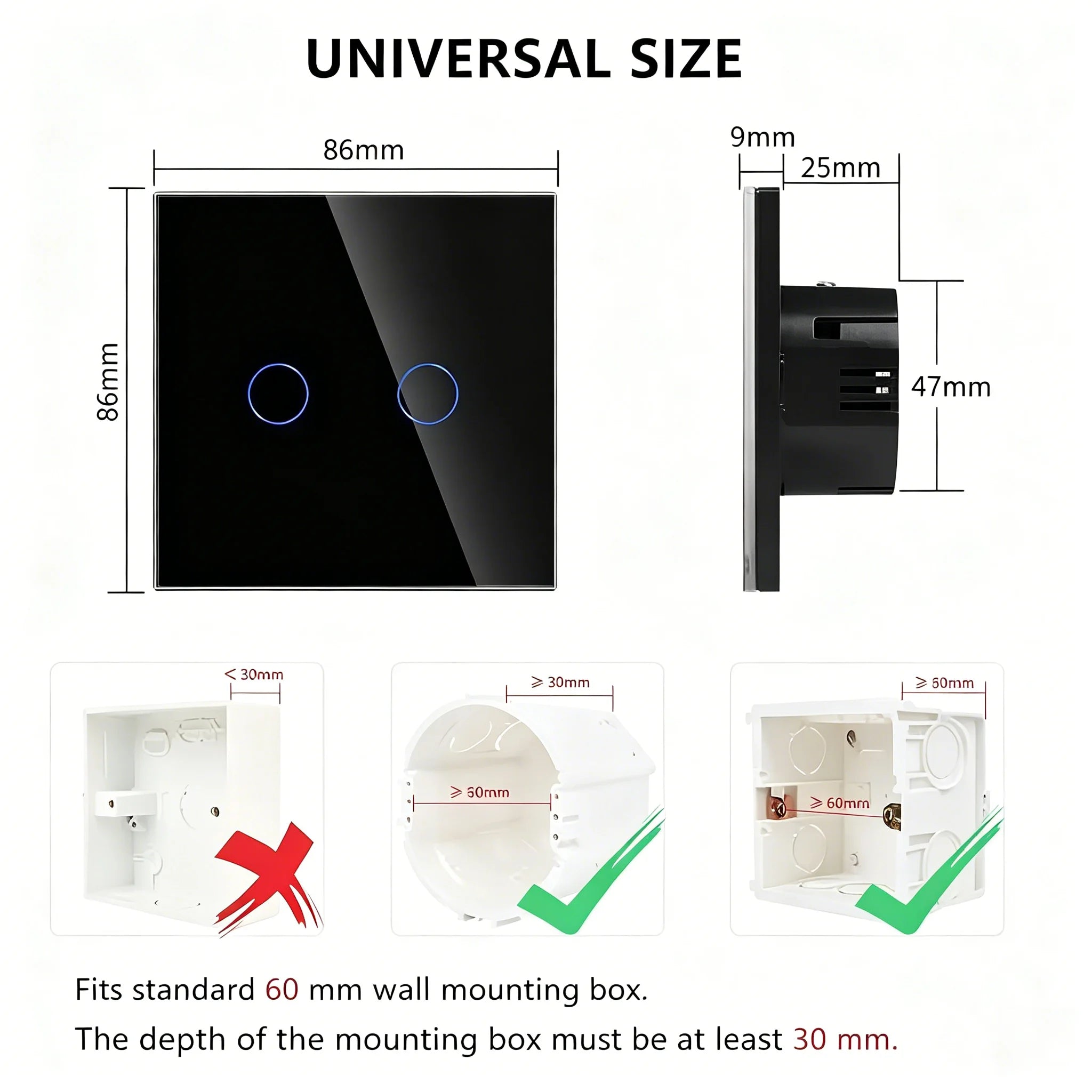 Tuya WiFi Smart Touch Switch 1/2/3/4 Gang 2-Way Control EU Glass Panel Light Switch Neutral Wire Alexa Google Voice Control Time