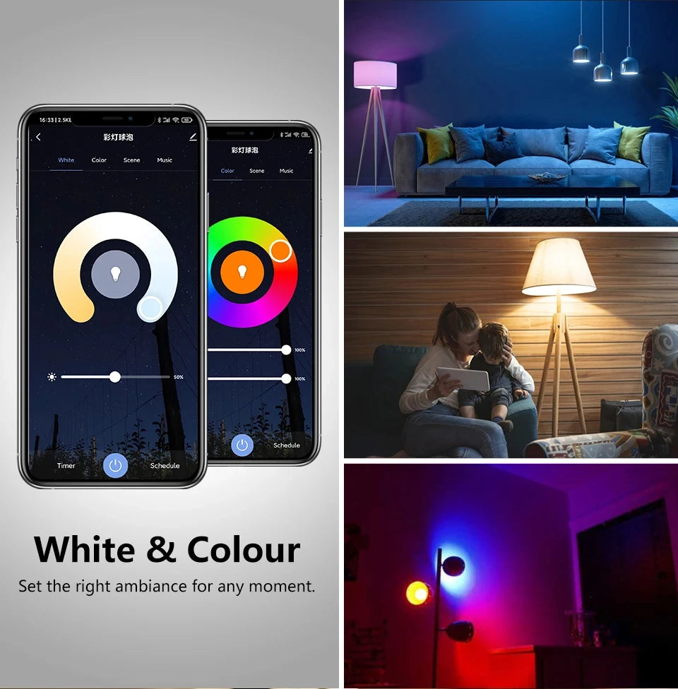 Tuya Smart Led Light Bulb Wifi Zigbee Bluetooth E27 Smart Life Alexa Google Assistant Alice Smartthings RGB 220V 110V Ampoules