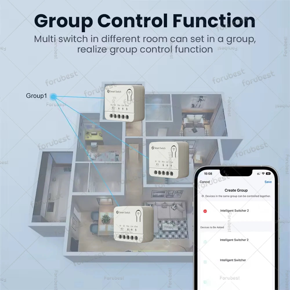 Mini Tuya Zigbee Smart Switch DIY Module 10A/16A 1/2 3 Gang Smart Home Relay Automation Breaker For Smart Life Z2M Alexa Yandex