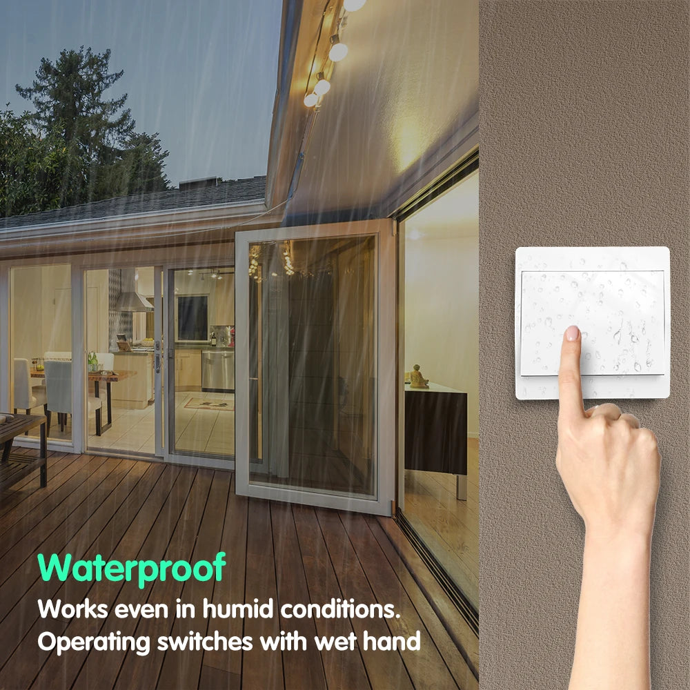 433MHz Wireless Self-Powered Light Switch AC 110V 220V Receiver RF 86 Wall Switch No need Battery for Home Appliance LED Lamp