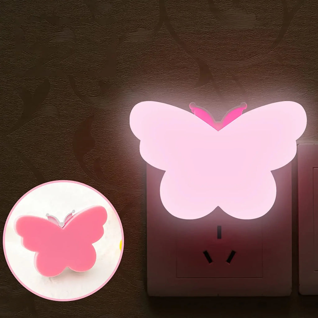 Butterfly LED Night Light US Plug in Smart Sensor For Room Decor Bedroom Kitchen Stairway Aisle Lighting Hallway Night Light