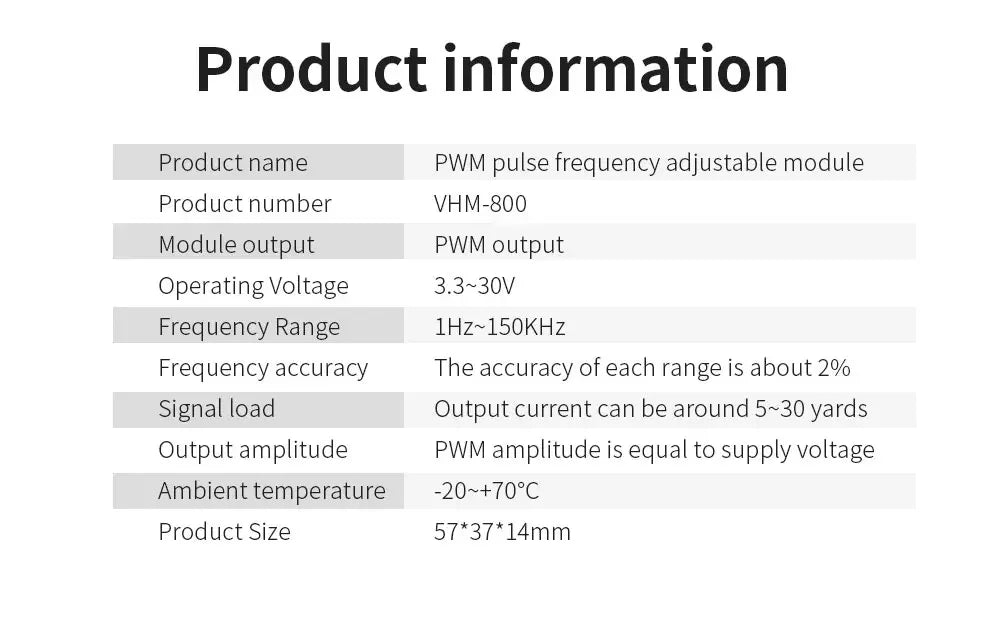 1-10pcs PWM Signal Generator Pulse Frequency Duty Cycle Adjustable Module LCD Display 1Hz-150Khz 3.3V-30V PWM Board Module