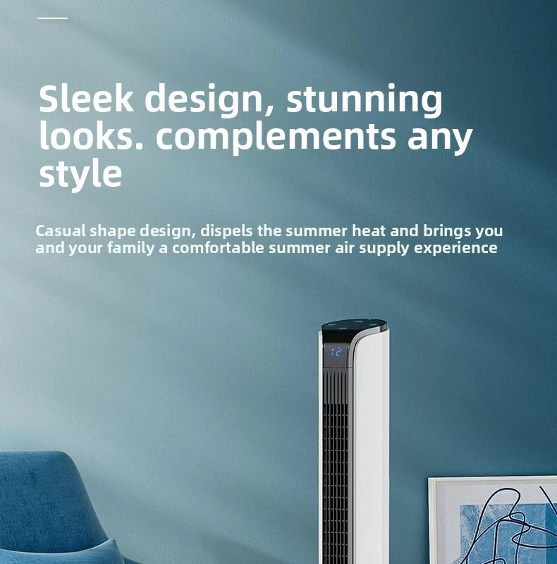 2026 New Upgrade Smart Temp-Control Bladeless Tower Fan With Remote 12H Timer LED Display-Low Noise For Home Oscillating Air Cir