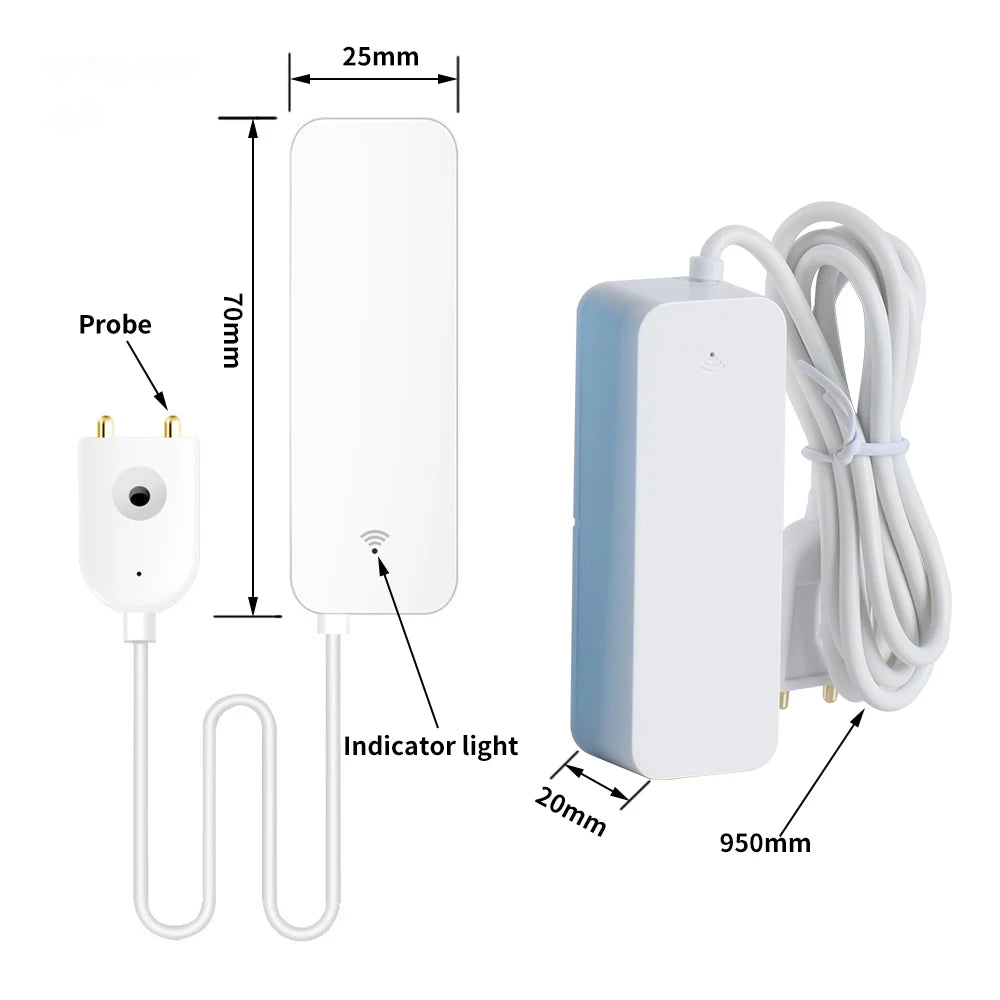 Tuya WiFi/Zigbee  Water Sensor Leakage Alarm Flood Leak Detector Smart Home APP Remote Control Smart Home Security Protection