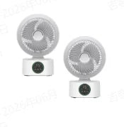 Smart Voice USB Fan Air Circulation Timer Fan Portable Night Light Function Fan, For Outdoor Travel And Student Dormitories