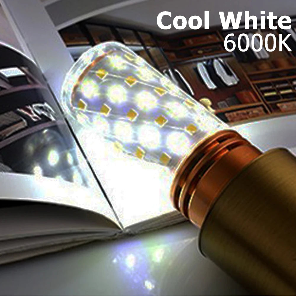 10PCS/Set E27 E14 LED Light 12W 16W 20W Super Bright Lamp Tricolor Changeable Corn Bulb 110V 220V for Home 360Degree Lighting