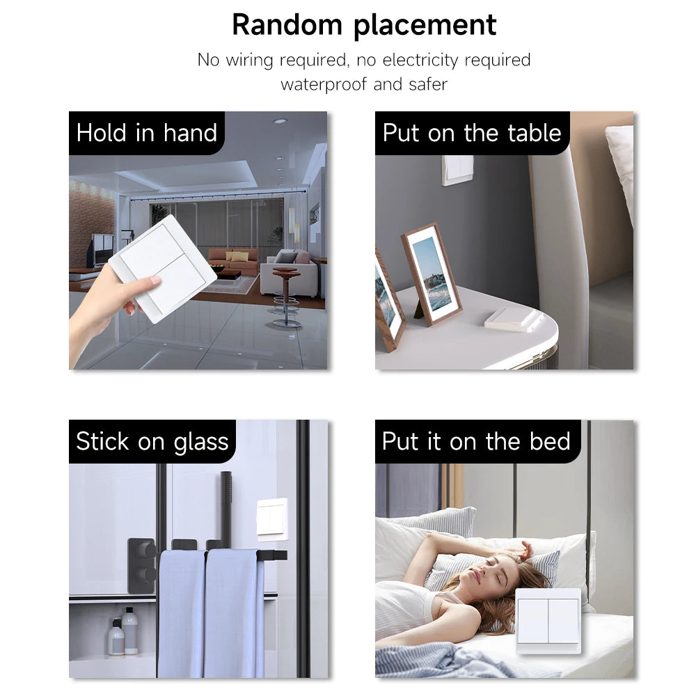 Self-Power Generation Wireless Switch IP44 Waterproof no battery household remote control Push button Wall Light switch