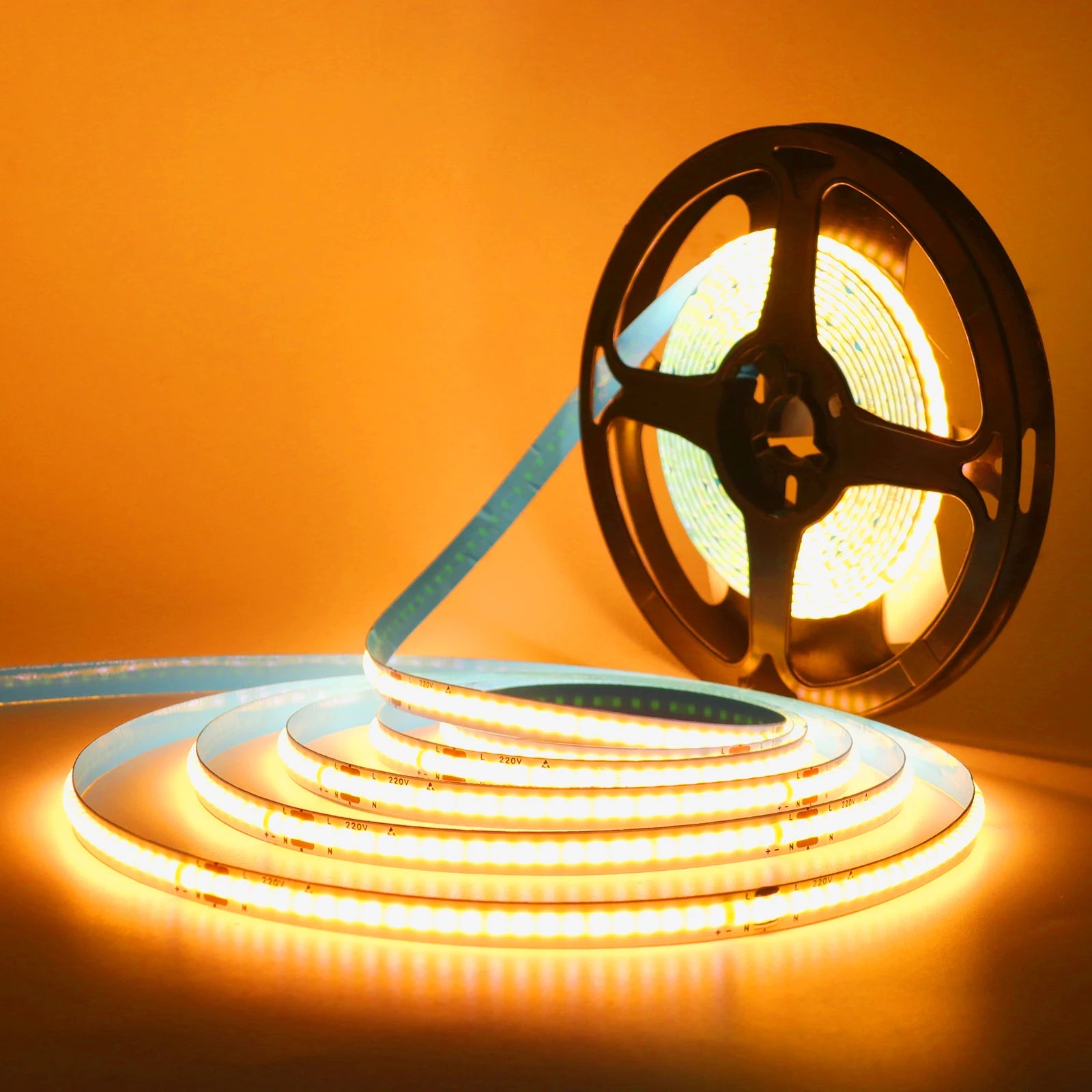 220V COB LED Strip Light 5M 10M 15M 20M Flexible Tape No Need Driver High Brightness 240LEDs RA90 Red Blue White Linear Lighting