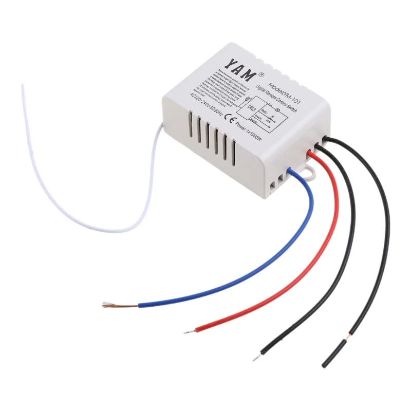 220V 1/2/3/4 Way Wireless Light Switch Kit Remote Light Switch ON/OFF Wireless Remote Control Light Switch