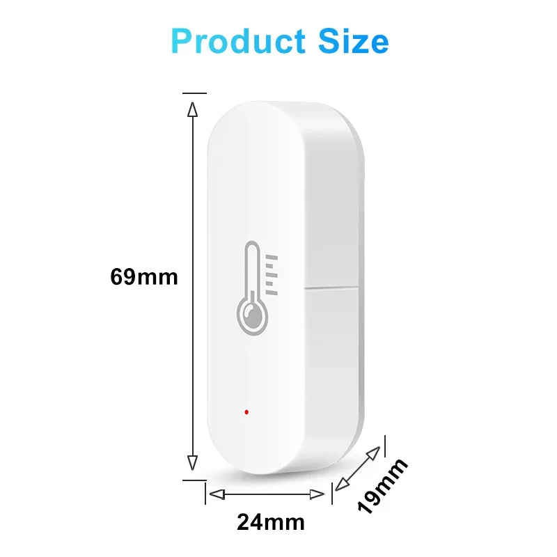Tuya Zigbee Temperature & Humidity Sensor, Real-time Monitoring, Precise Readings, Seamless Integration for Optimal Comfort
