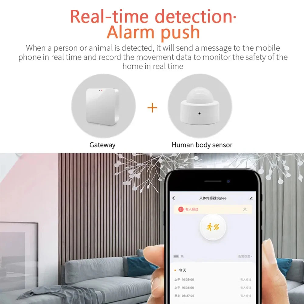 Ewelink Zigbee 3.0 Mini PIR Motion Sensor Human Motion Infrared Detector Security Alarm Works With Alexa Google Home Zigbee2MQTT