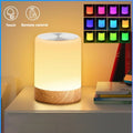 16 Colors Night Light Smart Touch Bedside Table Lamp RGB USB Rechargeable Desk Lamp Bedroom Decoration Gift Dining Table Light