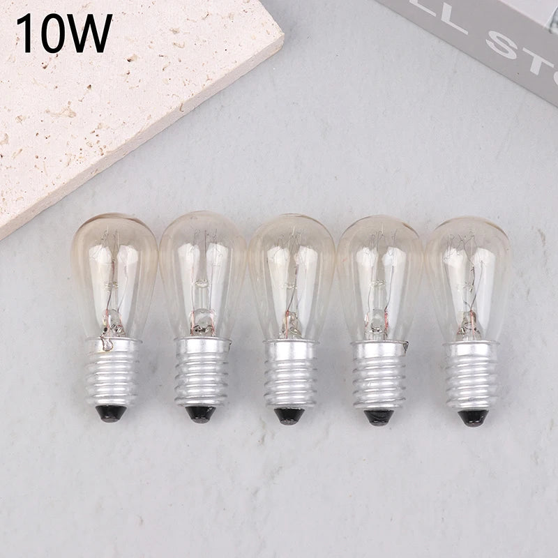 5PCS E14 Salt Lamp Globe Bulb 10/15/20/25W 220V-230V Incandescent Bulb Household Refrigerator Oven Light Bulb Replace Bulb