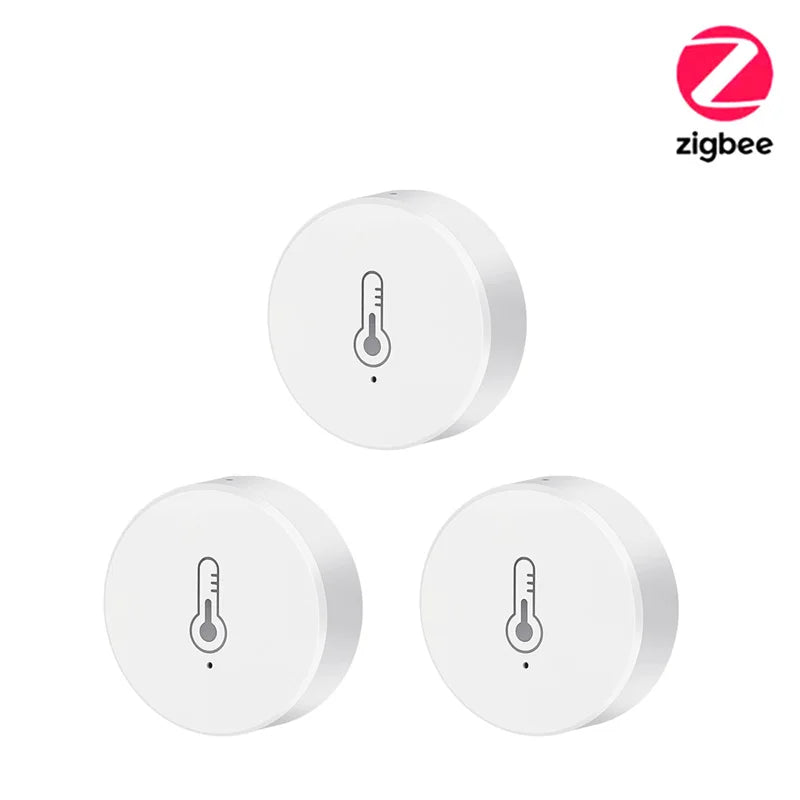 IHSENO Real Time Tuya Smart Life Zigbee Temperature And Humidity Sensor Thermometer Monitor Work for Alexa Google Home Assistant