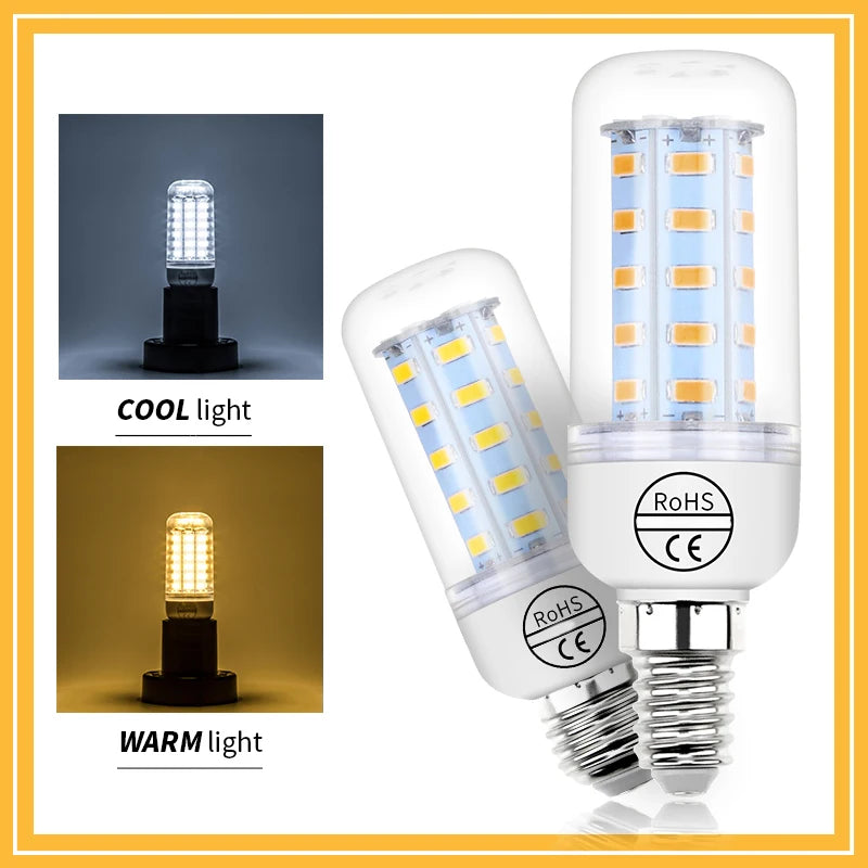 15W E27/E26 LED Corn Bulb AC220V E14 Ceiling Lamp GU10 Chandelier B22 Spotlight G9 Balcony Home Office Meeting Indoor Lighting