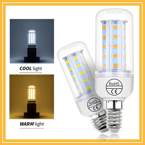 15W E27/E26 LED Corn Bulb AC220V E14 Ceiling Lamp GU10 Chandelier B22 Spotlight G9 Balcony Home Office Meeting Indoor Lighting