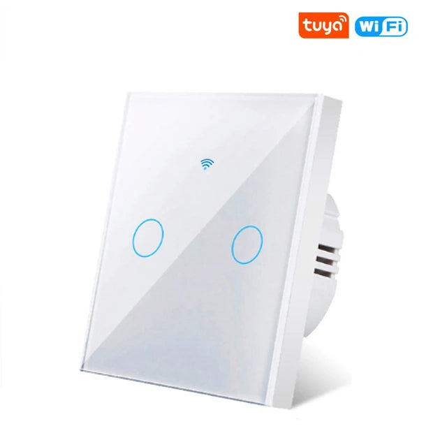 Touch Switch Tuya WiFi Light Wall Smart Switch For EU Smart Home Life Alexa Google Home 433RF WiFi Remote 1/2/3 Gang