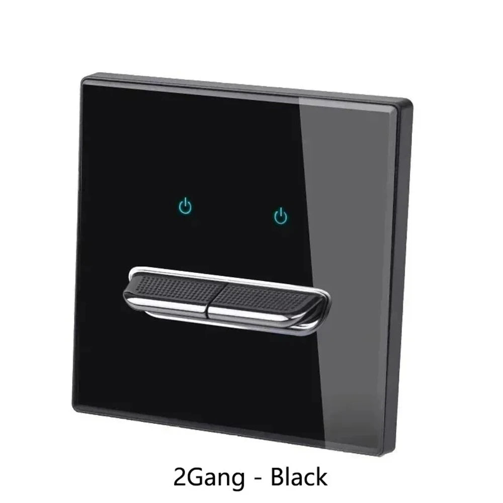 Glass Touch Switch Tempered Crystal Panel 1/2/3/4 Gang Wall Light Switches Sensitive LED Backlight Metal Push Button 110V 220V