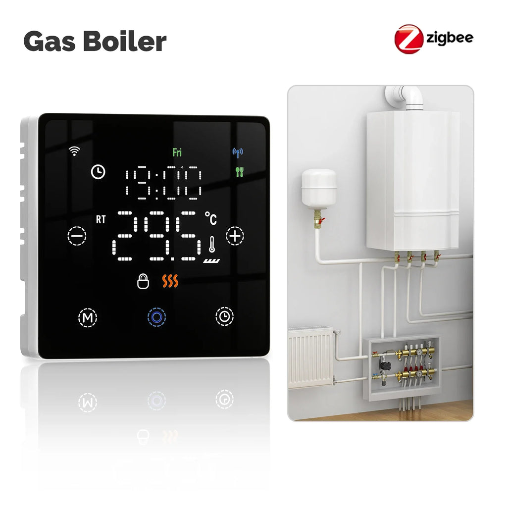 MOES Tuya WiFi/ZigBee Smart Thermostat Battery-Powered Thermoregulator Gas Boiler Temperature Controller by Alexa Google Home