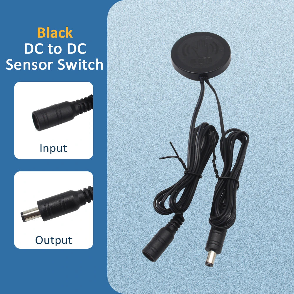 Penetrable 25mm Wood Touch Sensor LED Light Switch 5V 12V 24V 60W Hand Sweep Dimmable Touch Dimmer for Mirror Cabinet Shelf Lamp