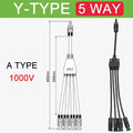 1/5Sets Photovoltaic PV Solar Cell Connector Solar Panel Parallel Connection PV Plug 1 To 2/3/4Way 30A 1000V Y Type Connector