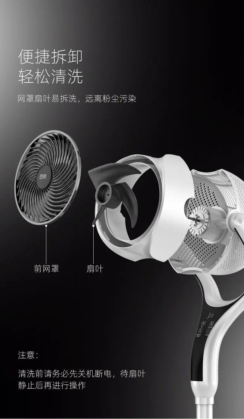 Air Circulator Fan: Smart Timer, Vertical Floor Fan – Quiet DC Inverter, High Wind Power